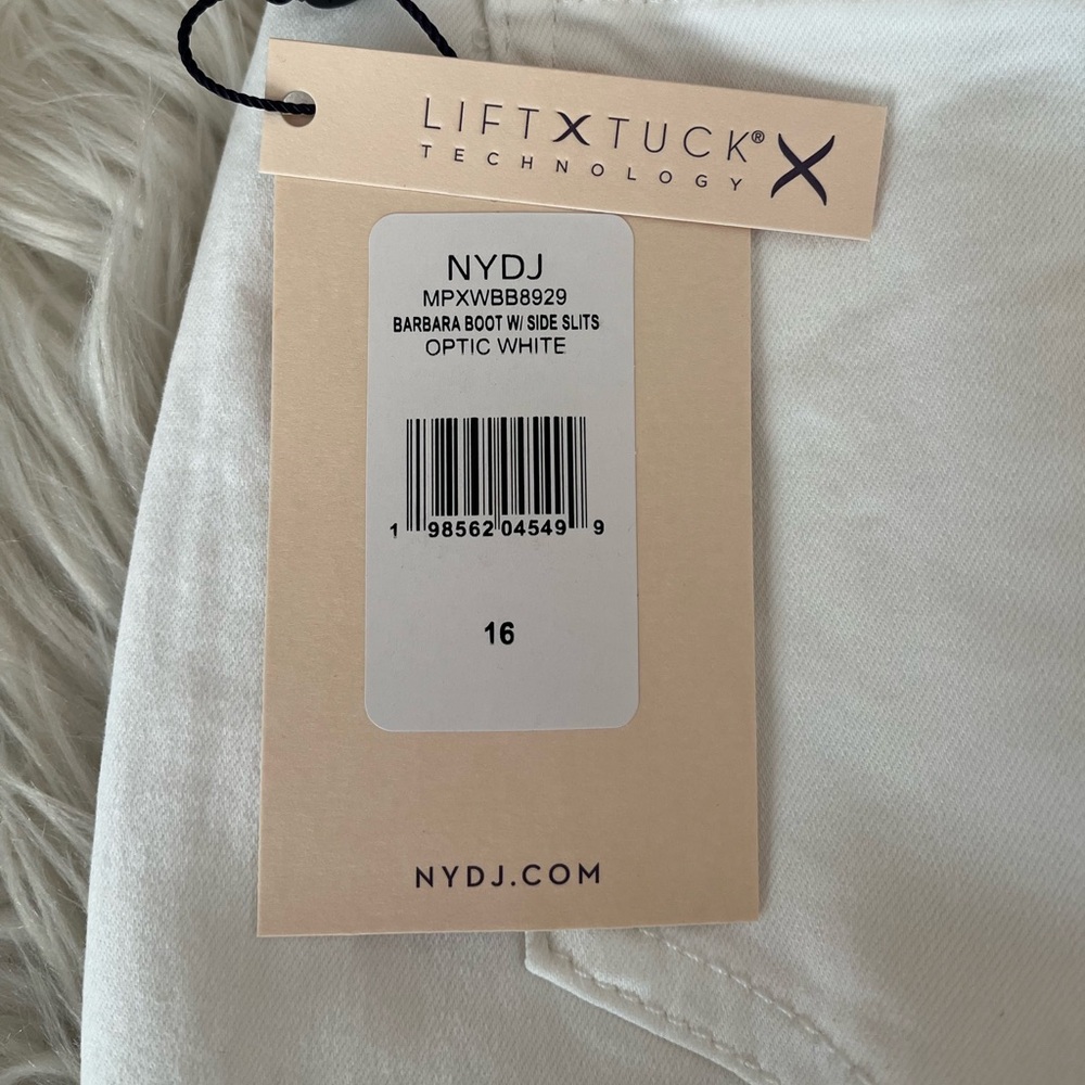 {NYDJ} Barbara Bootcut Jeans with Side Slits in White - Womens 16 - NWT - Picture 12 of 12